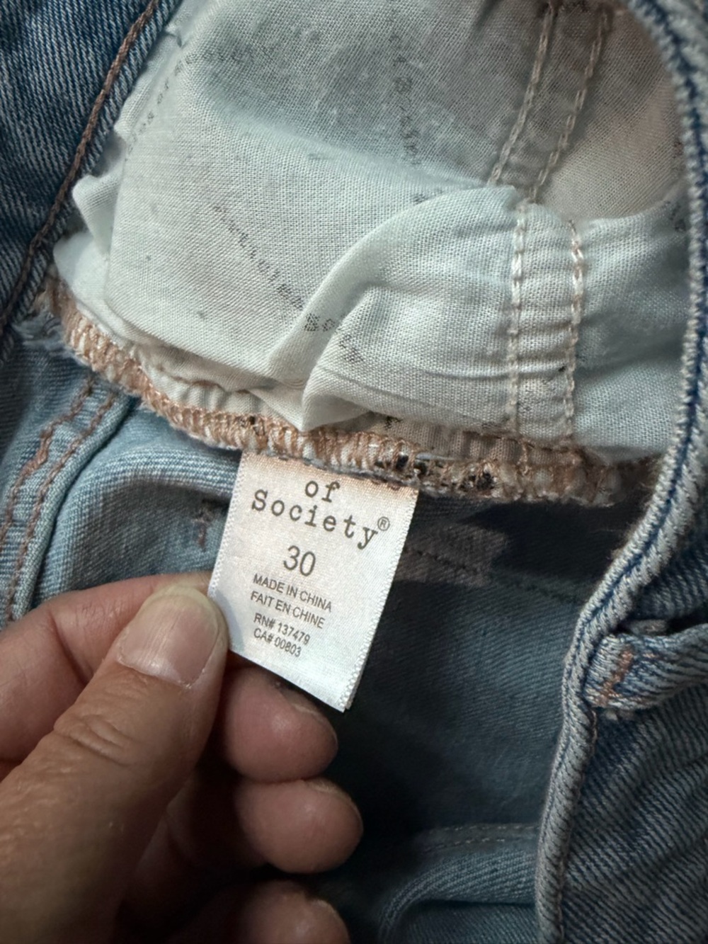 Articles Of Society Light Blue Distressed Denim Shorts - Picture 8 of 8